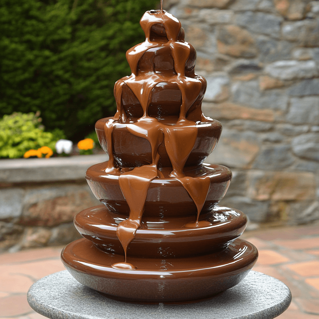 What is the ratio of chocolate to oil for a fountain?